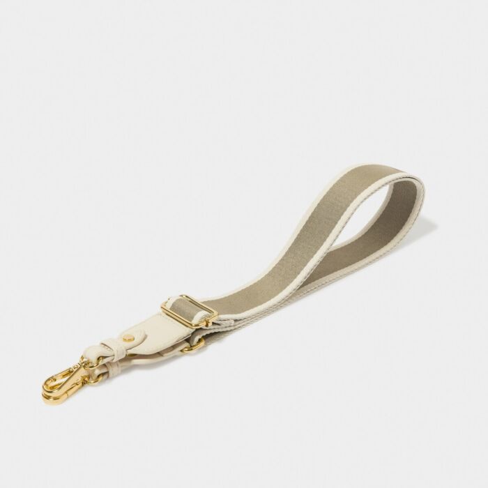 Katie Loxton Canvas Bag Strap - Light Khaki Stripe